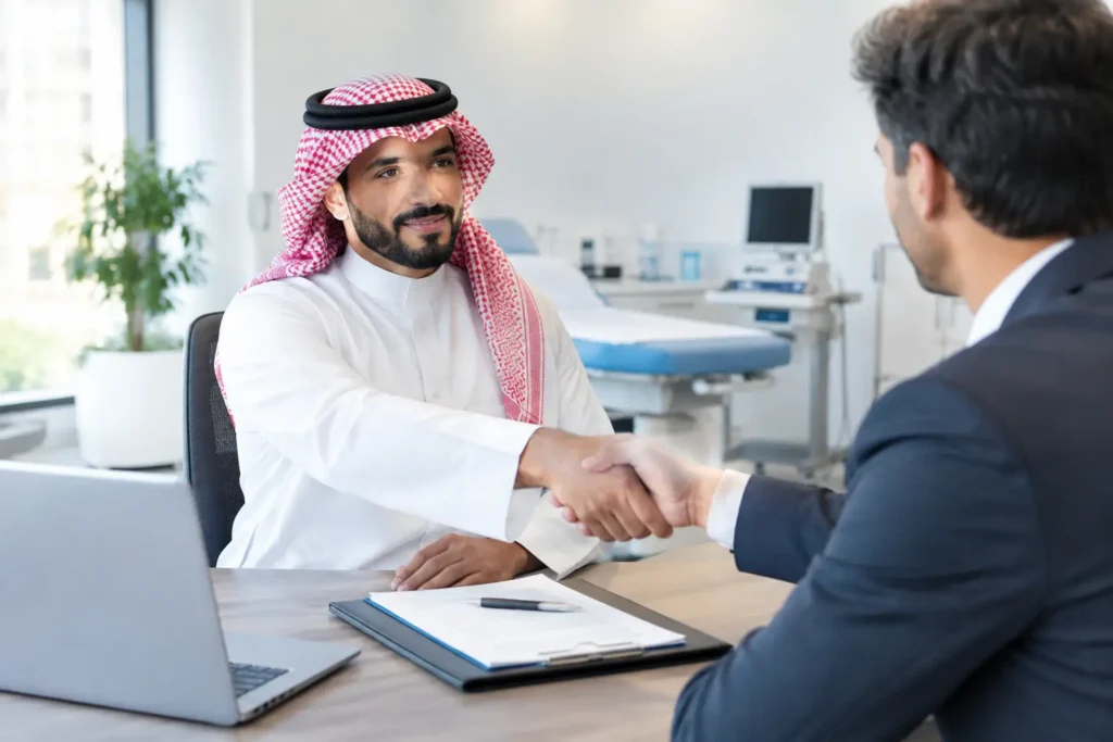 دليل تفاوض شراء حصة عيادة للمستثمر السعودي